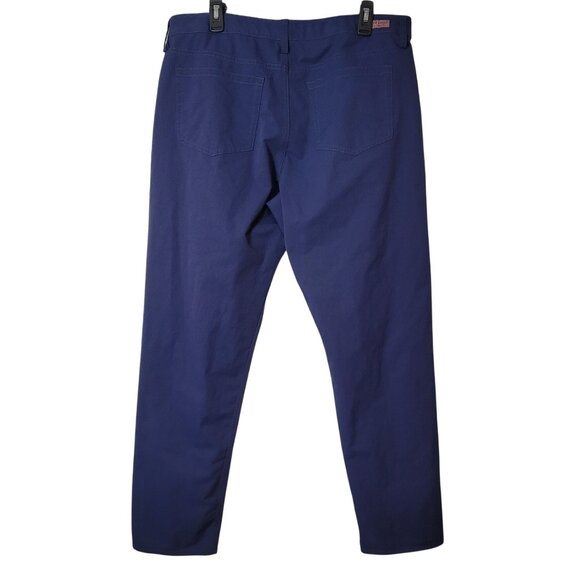 Vineyard Vines Mens On-The-Go Pants 36x30 Navy Blue Cotton & Spandex Performance - Picture 5 of 13